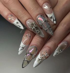 Geometric Press On Nails