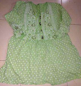 Green Printed Dress