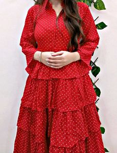 Flared Western Dress