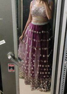 Sangeet Wine Lehenga