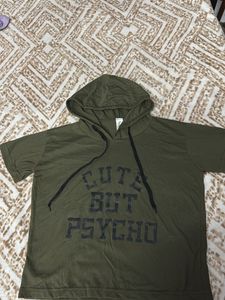Hoodie Tshirt olive Green