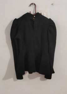 KASSUALY BLACK PEPLUM TOP