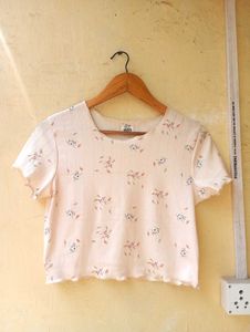 Imported Soft Floral Print Crop Top (Women)