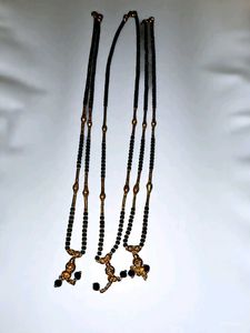 Celebrity Look Wear Black Beats Chains Pack Of 3