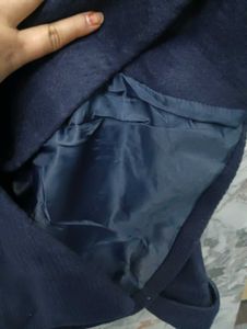 Elegant Navy Blue🇲🇾 Cropped Coat