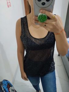 Sequin Mesh Partywear Top