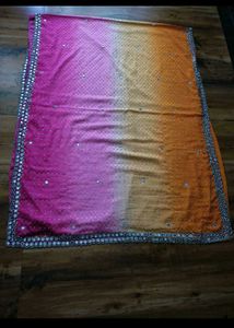Mirror Work Multi colour Saree