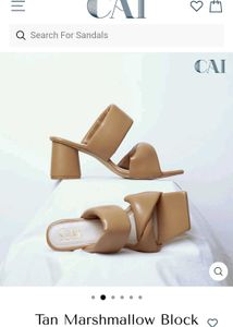 Tan Block Heel Mules