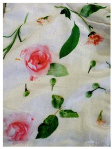 White Fancy Blouse With Flowers