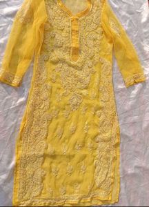 💛Lucknowi Work With Gota Patti Chikankari Kurta