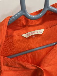 Orange Long Sleeve Top