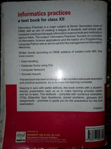 Informatics Practices Sumita Arora class 12