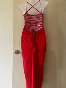 Elegant Red Maxi Dress