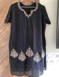 Black Embroidered Coords