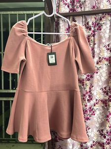 Pink Peplum Top