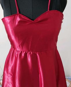 Red Satin Frock
