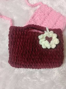 Burgundy Crochet Phone Case