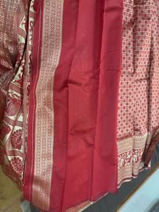 🆕 Silk Blend Red Saree