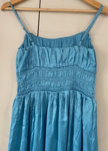 Blue Satin Dress