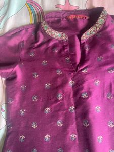Maroon Floral Kurti