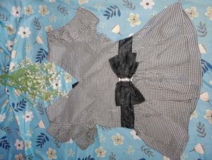 Checkered Peplum Top