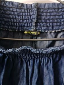 Denim Palazzo Pants