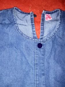 Denim Frook For Girls