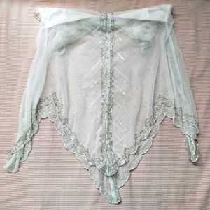 🪞⁠｡⁠*ﾟY2K White Mystical Mesh Top