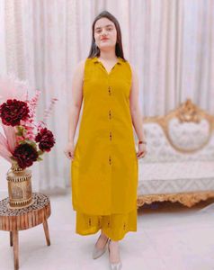 Pure Cotton Yellow Co Ord