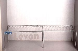 Levon Stainless Steel Kitchen Dish Rack Expandable Storage Shelves for Kitchen Cabinets Multipurpose Organizer Extend Up to 580 mm with Anti-Rust Nano Coating