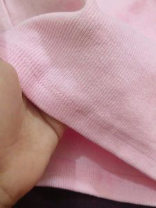 Pink Bow Ribbed Top
