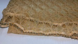 Gold Embellished Net Fabric