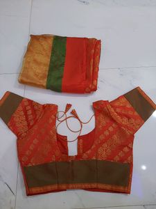 orange saree