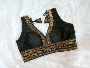 Black South Silk Blouse