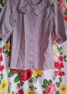 Vintage Chic Striped Top