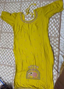 Lime green kurta