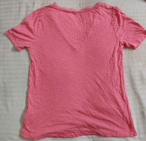 Pink V-Neck T-Shirt