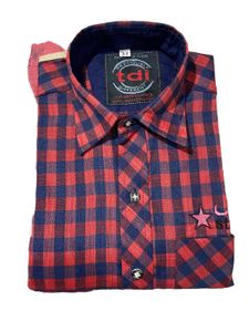 Red & Navy Checkered Shirt