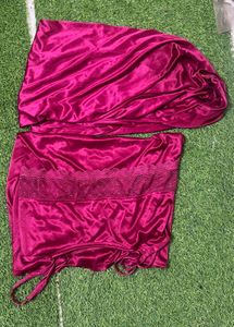Burgundy Satin Lingerie Set
