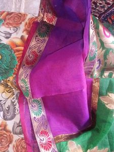 Green &amp; Gold Saree 2 Combo