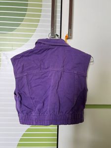 Purple Denim Vest