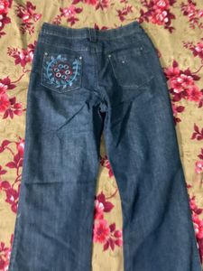 Embroidered Flare Jeans