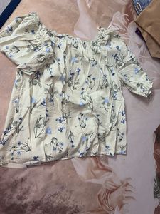 Pista Green Off Shoulder Top