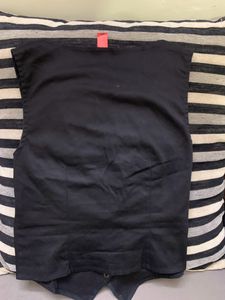 Y2k Black Fitted Waistcoat