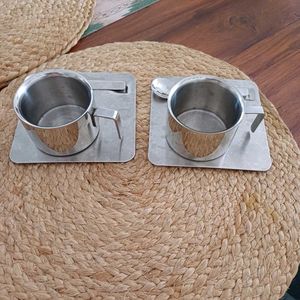 Fabloft Heavy Duty Stainless Steel Cup Plate Set