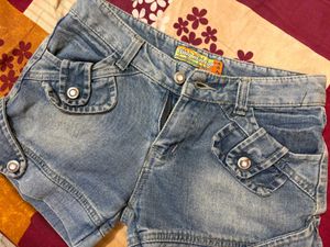 Y2k Low Waist Denim Shorts