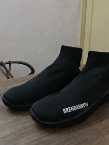 Brendanbon Men High Ankle Socks Style Sneakers