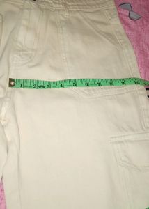 Beige Cargo Jeans