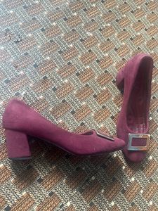 Burgundy Suede Ballet Flats