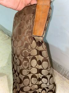 Vintage Coach Signature Duffle Tote